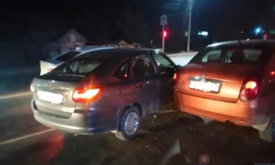 В Орле Lada Granta протаранила Chery