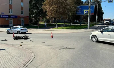 В Орле на перекрёстке сбили мотоциклиста