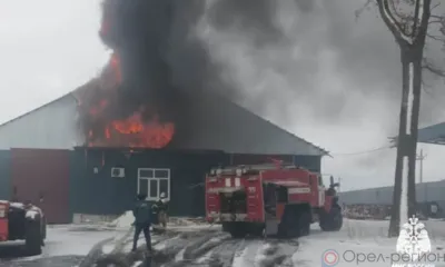 В Долгом из-за короткого замыкания сгорел склад