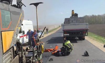 На трассе «Орёл - Ефремов» Nissan сбил дорожного рабочего