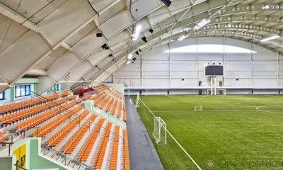 В Орле продолжается строительство футбольного манежа