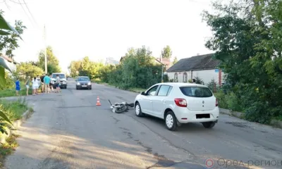 В Орле 10-летний водитель питбайка стал участником ДТП