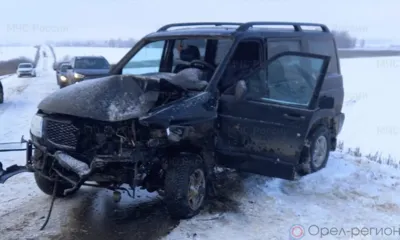 Под Орлом при столкновении УАЗа и «Нивы» погиб мужчина