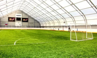 В Орле на центральном стадионе завершается строительство крытого футбольного манежа