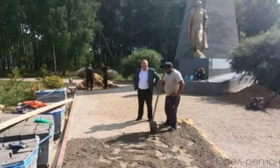 В Болховском районе началось благоустройство Кривцовского мемориала