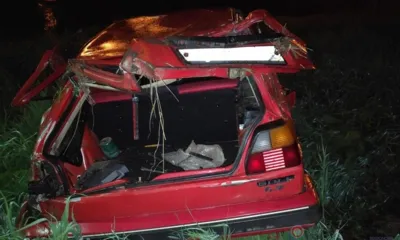 Под Орлом Volkswagen Golf вылетел в кювет и перевернулся