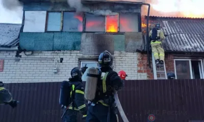 В утреннем пожаре в Орле пострадала женщина