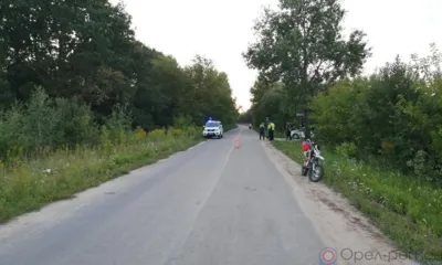 Юная орловчанка госпитализирована после падения с питбайка