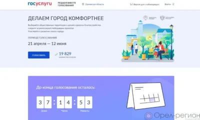 Почти 20 тыс. орловцев выбрали территории для благоустройства в 2026 году