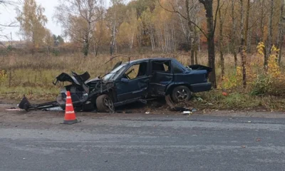 В Орле водитель Volvo пострадал после столкновения с деревом
