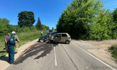 В Новосильском районе ВАЗ-21124 на встречке протаранил Daewoo Matiz