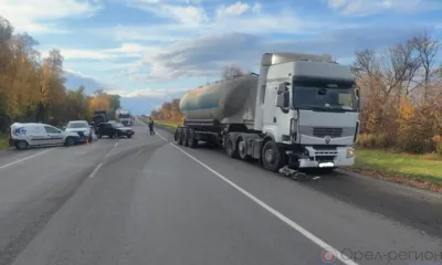 На трассе «Орёл - Брянск» столкнулись четыре автомобиля