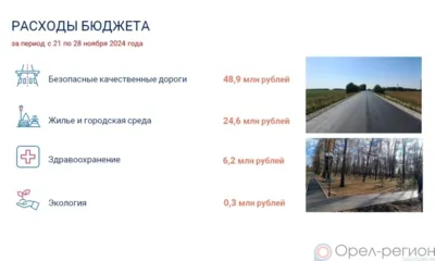 Орловщина за неделю направила на нацпроекты порядка 80 млн рублей