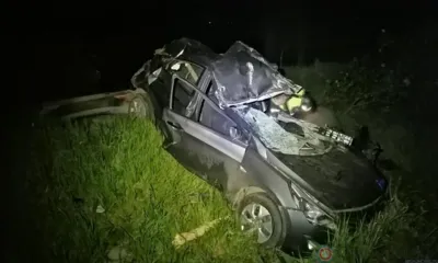 Под Орлом Hyundai Solaris вылетел в кювет и врезался в дерево