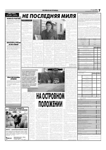 Орловская правда 2007-04-11